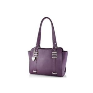 Butterflies Women's PU Handbag - Purple