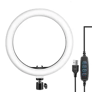 Tygot 10" Portable LED Ring Light with 3 Color Modes Dimmable Lighting | for YouTube | Photo-Shoot | Video Shoot | Live Stream | Makeup & Vlogging |...