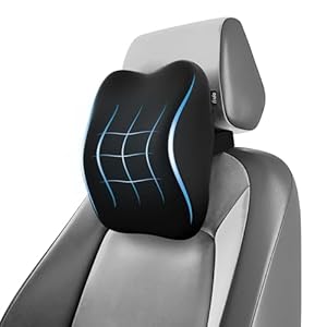 Frido Ultimate Car Neck Rest Pillow, Ultrasoft Car Pillow for Comfortable Car Rides, Superior Neck Support Cushion, Relieves Neck Pain, Hi-Per Foam Head Rest Pillow with Washable Velvet Cover, Black