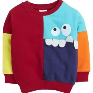 BUMZEE Multi Red Boys Full Sleeves Sweatshirt