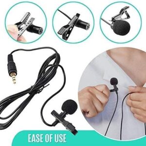 PKST 1.5 M Collar Mic Voice Recording Filter Microphone, Digital Noise Cancellation Clip Collar Mic Condenser for Singing, YouTube, Smartphones