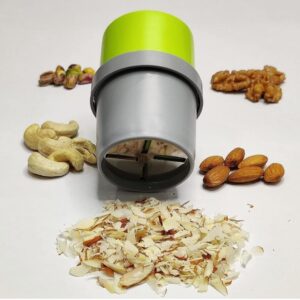 HomeWiz Precise Dry Fruit Cutter Slicer Grinder| Chocolate Cutter & Butter Slicer | 3 in 1 Stainless Steel Blade| Food Grade, Durable & Easy to Use | Perfect for Chopping Nuts & Fruits