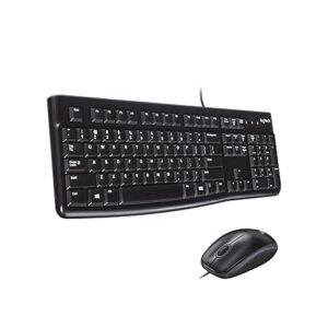 Logitech K120 Wired Keyboard for Windows, USB Plug-and-Play, Full-Size, Spill-Resistant, Curved Space Bar, Compatible with PC, Laptop