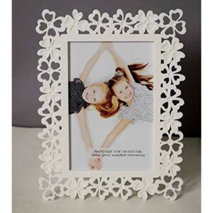 Art Street Decoralicious White Flower Photo Frame for Home Décor, Valentine Day Gift (Photo Size - 4x6 Inch) Visit the Art Street Store
