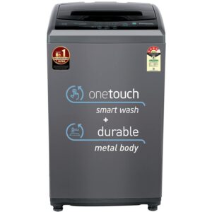 .Panasonic 6 Kg 4 Star Fully-Automatic Top Load Washing Machine ( NA-F60LF1HRB, Grey, Durable Metal Body, 8 Wash Program, Aquabeat wash technology, One touch smart wash)