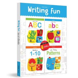 Writing Practice Boxset: Pack of 4 Books (Writing Fun: Write And Practice Capital Letters, Small Letters, Patterns and Numbers 1 to 10) Paperback – Coloring Book,