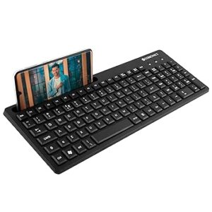 ZEBRONICS K36 Wired USB Keyboard with 106 Keys, Slim Design, Smartphone Holder, Retractable Stand, 1.2m Cable Length with Â‚Rupee Key