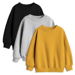 minicult Boy's & Girl's Cotton Round Neck Sweatshirt for Light Winters