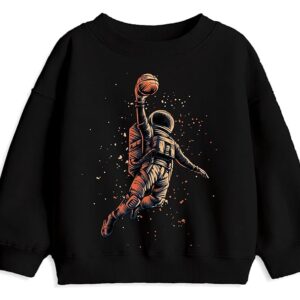 minicult Unisex-Child Cotton Blend Round Neck Sweatshirt(Black)