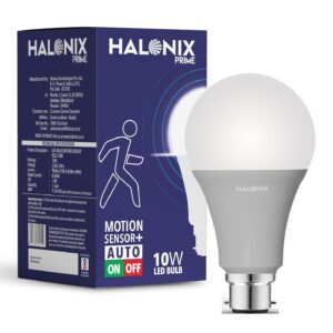 Halonix Radar 10W B22 Cool day white Motion Sensor Led Bulb, Auto on-Auto off, Pack of 1, White Visit the Halonix Store